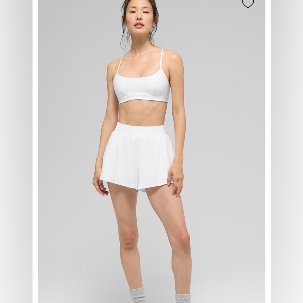 ALO Yoga White Strappy Sports Bra